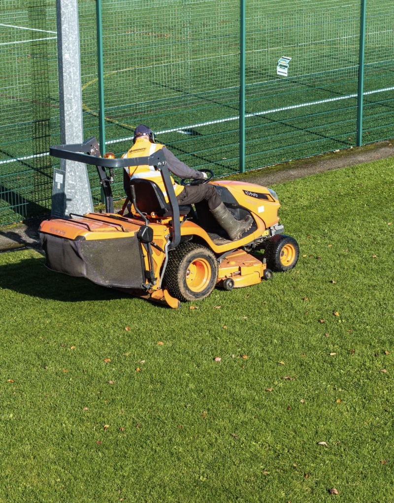 Man on Lawnmower